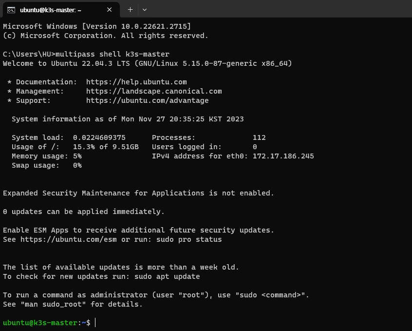 Access to VM Shell