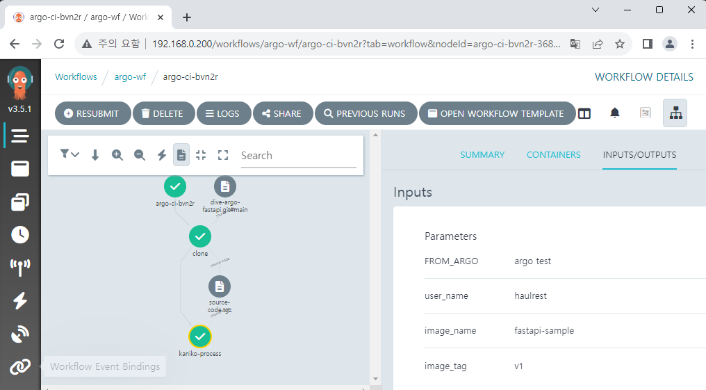 CI workflow success